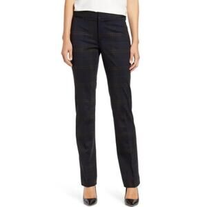 Women's Petite NYDJ Oakland Plaid Slim Trouser Pants NWT Size 6P